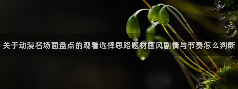 omofun经典动漫:关于动漫名场面盘点的观看选择思路题材画风剧情与节奏怎么判断配图